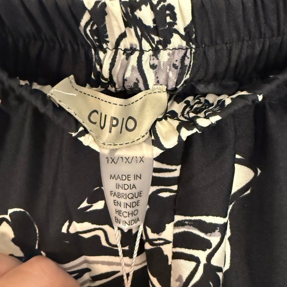 Cupio Black and Cream Midi A-Line Skirt - Picture 4 of 4